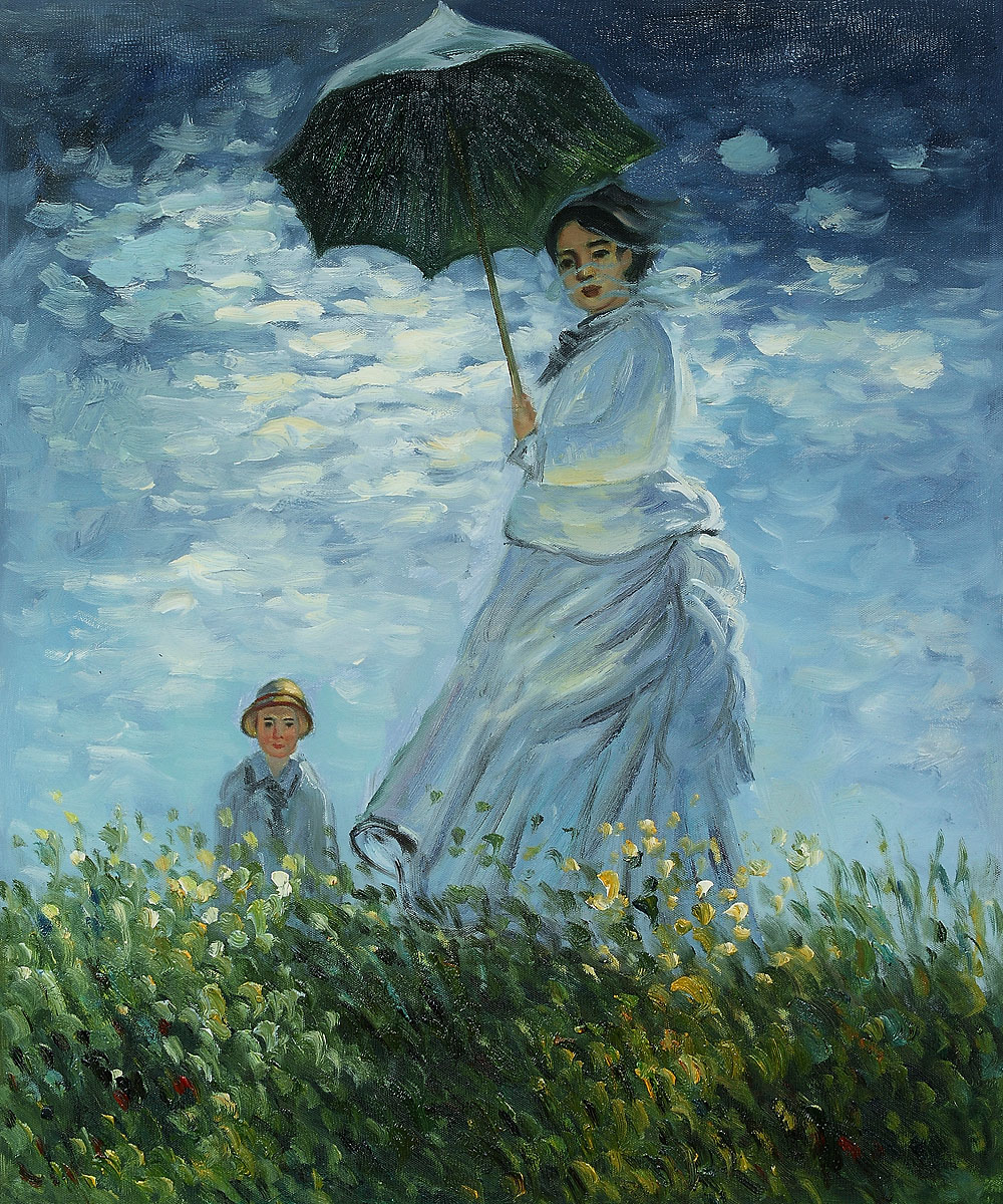 Madame Monet And Her Son-Claude Monet Painting - Click Image to Close